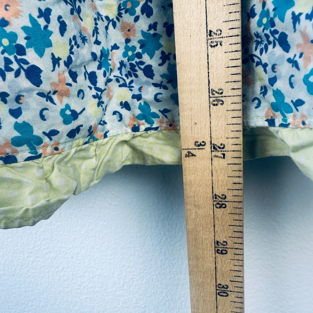 Hanna Andersson Floral Tiered Midi Skirt Blue Yellow Cotton S - Picture 7 of 8